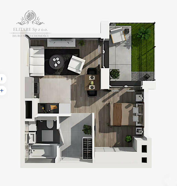 Mieszkanie 33,41m2 z możliwością wydzielnia sypialni/Kleczków, Wrocław