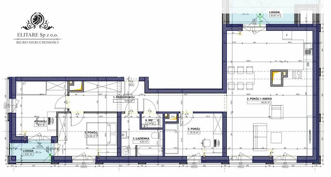 Apartament 4 pok. 100,85 + 2loggie 86,48/Os. Powstańców Śląskich obok Sky Tower