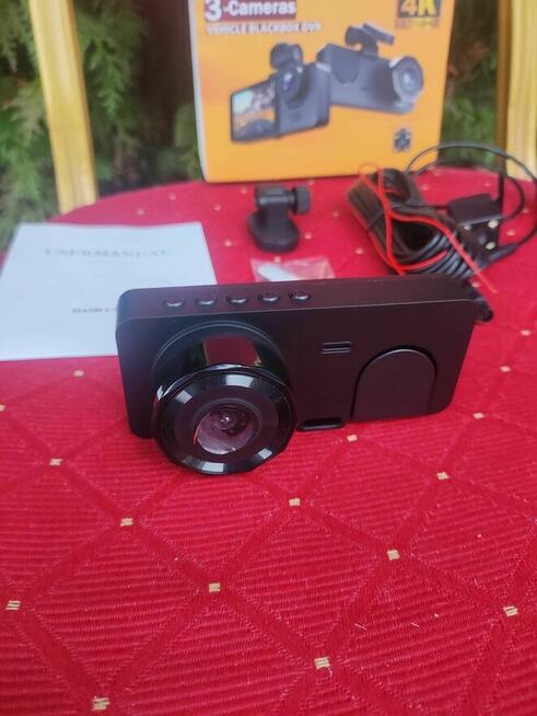 Kamera Samochodowa Wideorejestrator 1080P Przód Tył Wnętrze