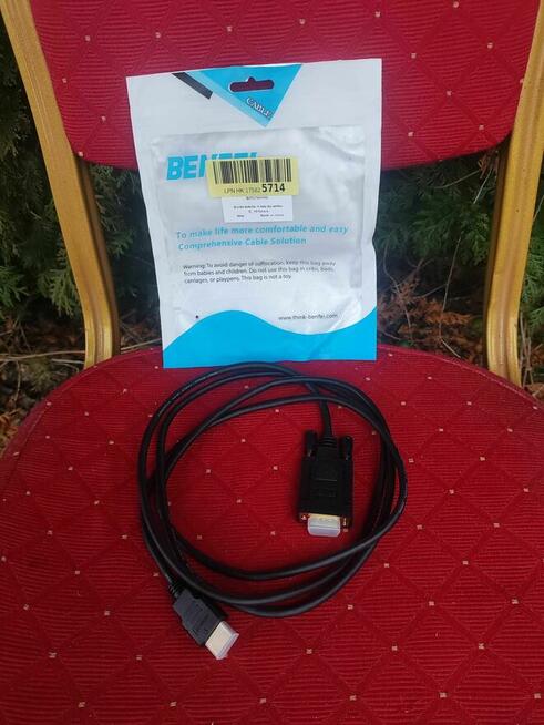 Kabel Przewód HDMI VGA Adapter DMI VGA Full HD 1080P 1.8M