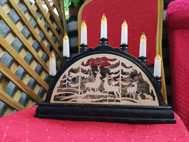 Świecznik bożonarodzeniowy Lampka LED Lampa adwentowy