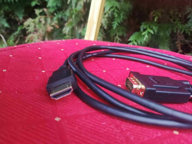 Kabel Przewód HDMI VGA Adapter DMI VGA Full HD 1080P 1.8M