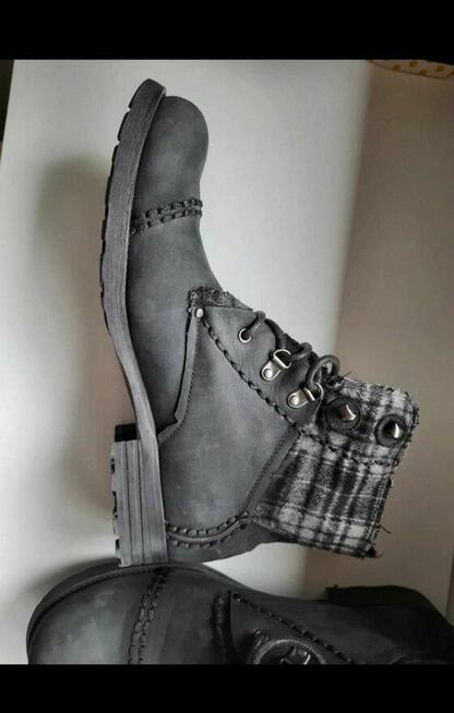 Trapery Bunker Rozm.45 Skóra Naturalna Super stan Wkładka 29