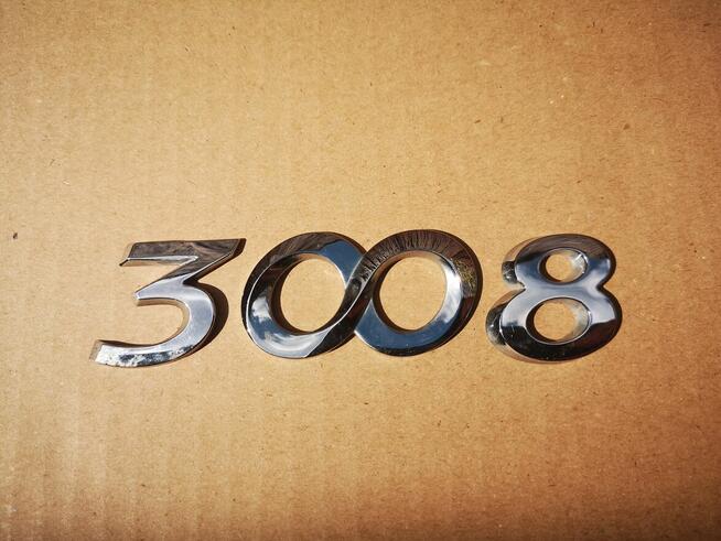 PEUGEOT 3008 emblemat napis cyfry klapy tył