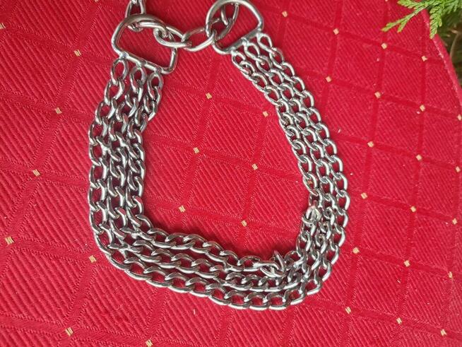 Obroża Dla Psa Metalowa łańcuch dławiący kolia Dławik