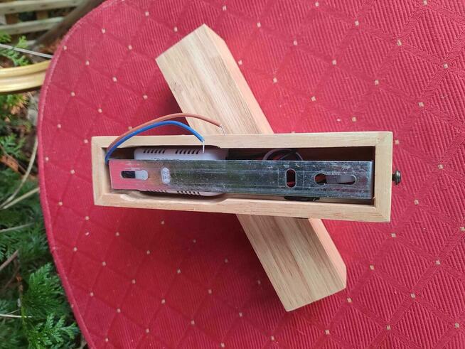 Kinkiet Lampa LED nad Lustro Obraz Lampka ścienna drewniana