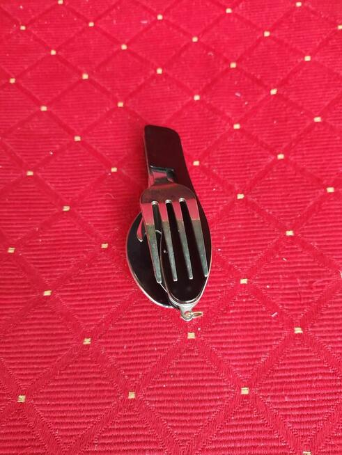 Niezbędnik Turystyczny Składany Łyżka Nóż Widelec Otwieracz