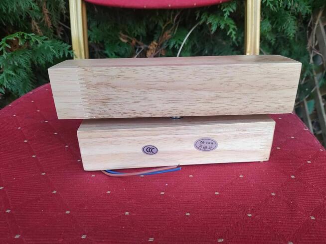 Kinkiet Lampa LED nad Lustro Obraz Lampka ścienna drewniana