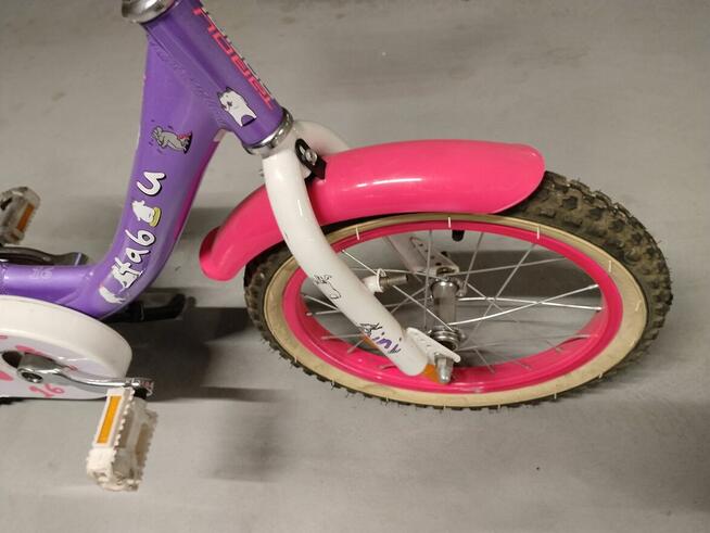 Rower dziecięcy fioletowo-różowy koła 16 + kółka boczne