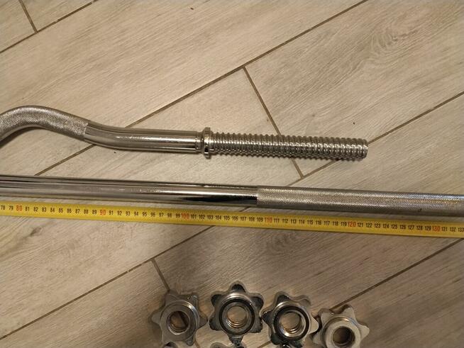 Zestaw gryfów fi 24 mm - prosty 180 cm + gięty 120 cm + 2 pr