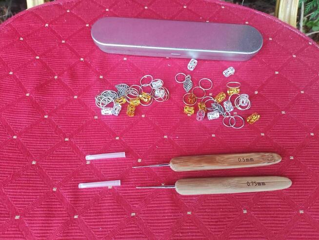 Szydełka do dredloków pierścienie do włosów dredlock dredy