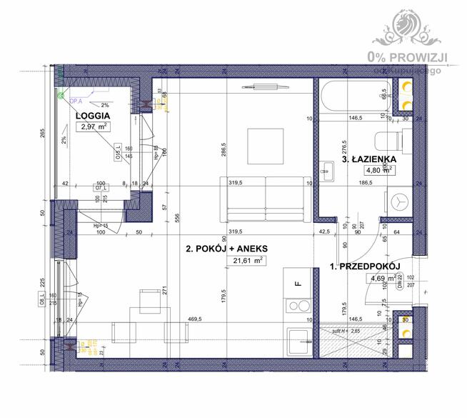 Mieszkanie 1 pok. 31,10 + loggia 2,97/Os. Powstańców Śląskich obok Sky Tower