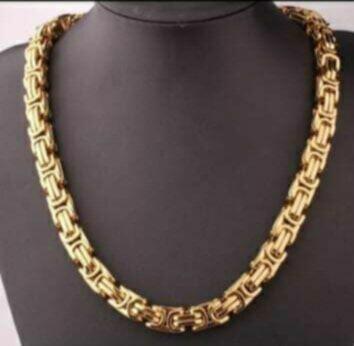 Gruby łańcuszek męski splot królewski stal waga 130gram 9mm