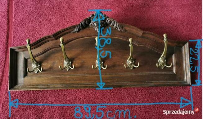 Wieszak drewniany stylowy ścienny Retro Vintage