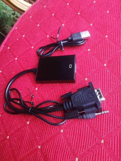 Adapter Przejściówka HDMI VGA przejściówka kabel przewód