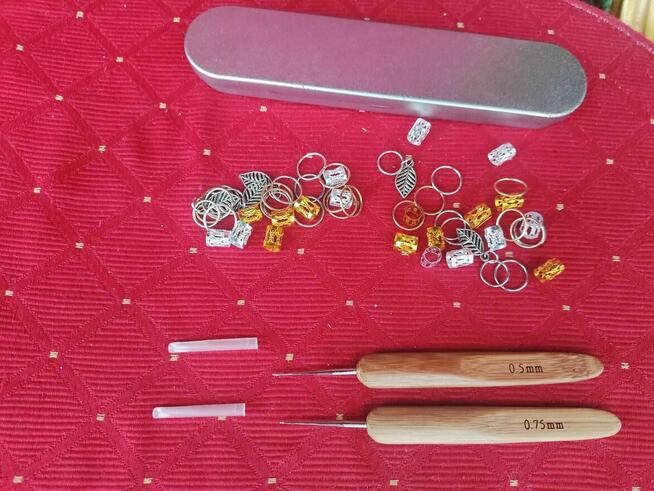 Szydełka do dredloków pierścienie do włosów dredlock dredy