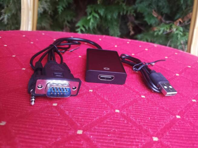 Adapter Przejściówka HDMI VGA przejściówka kabel przewód