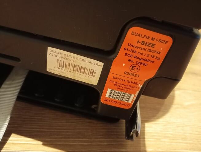 Sprzedam fotelik samoch. Britax Römer dla dziecka do 18 kg