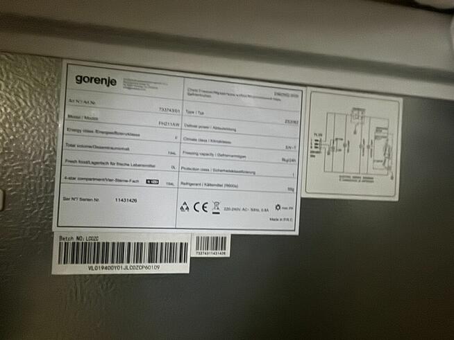 Zamrażarka skrzyniowa · FH211AW Gorenje