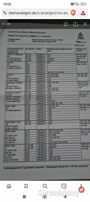 Felgi aluminiowe CMS 15 6.0j5x100 et38 VW Audi Skoda Seat