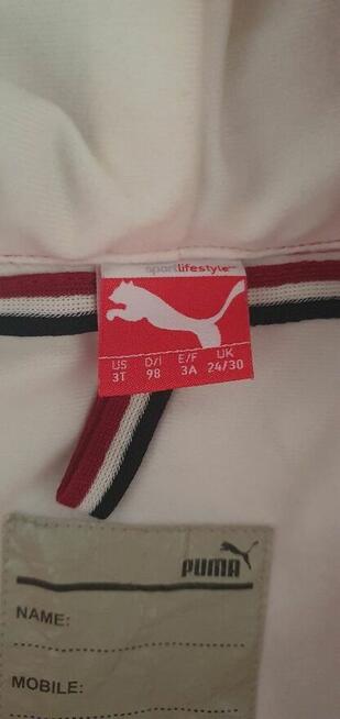 Puma kurtka rozm 98 Unisex Kolor bordo