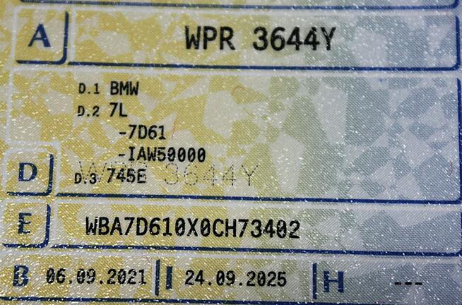 BMW 745 FV23% 394KM SalonPL Skóra Navi Kamera HUD El.klapa SerwisASO Gwarancja
