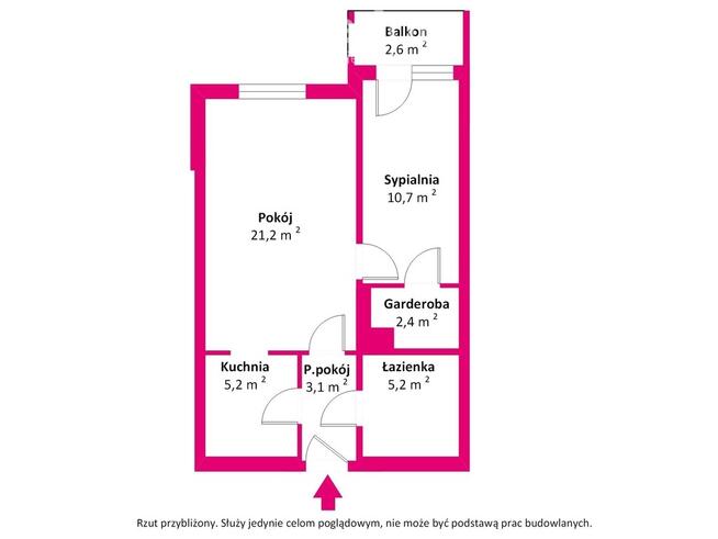 2-pokojowe mieszkanie na wynajem | 47,9 m²