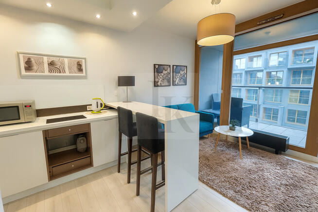 Studio z wydzieloną sypialnią w 19.Dzielnicy