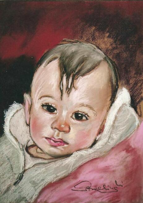 Maluje obrazy i kopie, rysuje portrety i karykatury ze zdjec