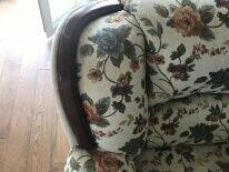 komplet wypoczynkowy w kwiaty kanapa plus dwa fotele