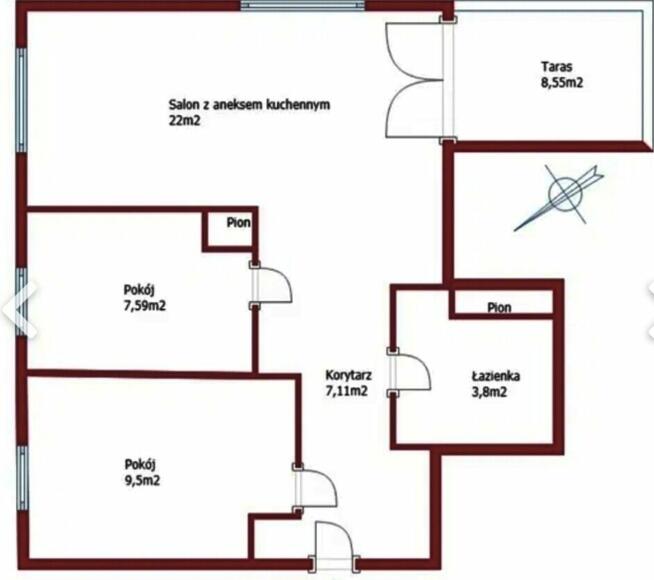 Nowe, urządzone 3 pokoje 50 m² Taras 8 m² Garaż - Białołęka