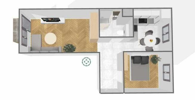 Dwupokojowe mieszkanie z balkonem