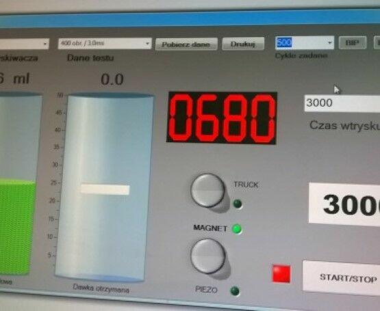 Cam-box tester pompowtryskiwacza Cam-box test mechanika