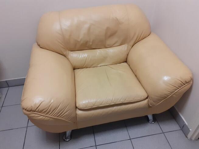 sprzedam sofę i fotel skórzany