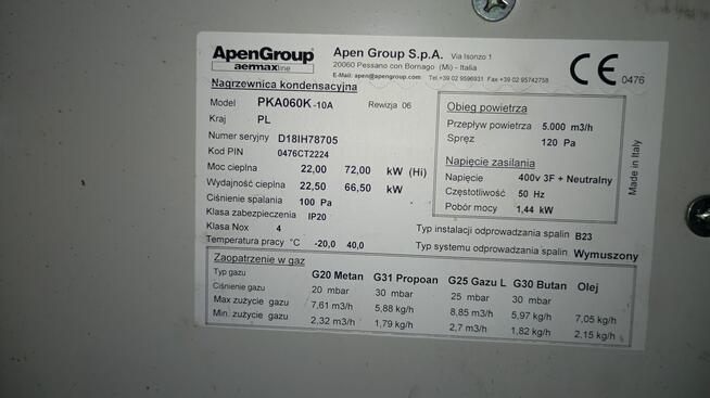 Nagrzewnica kondensacyjna olejowa