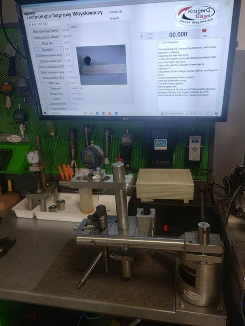 Imadło + 3 etap do CR i UI - regulacja i pomiar skoku w CR