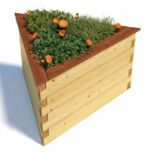 Drewniana donica sześciokątna Ø65cm