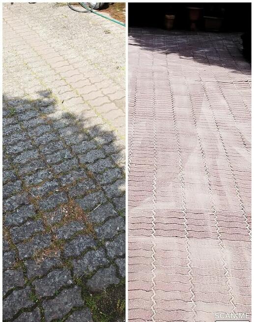 Mycie dachu, elewacji i kostki