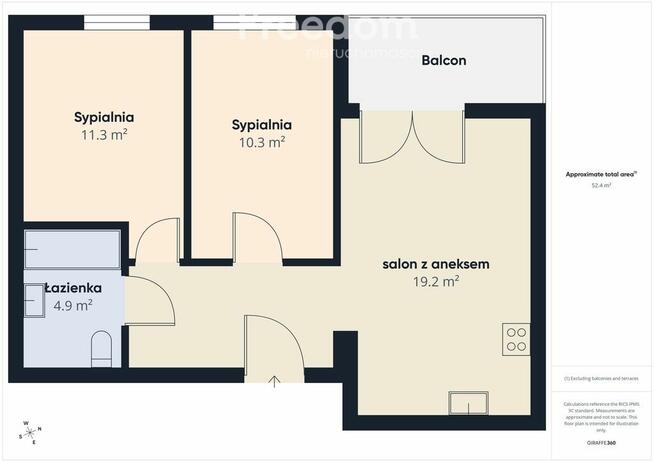 słoneczne 3 pokoje w wysokim standardzie