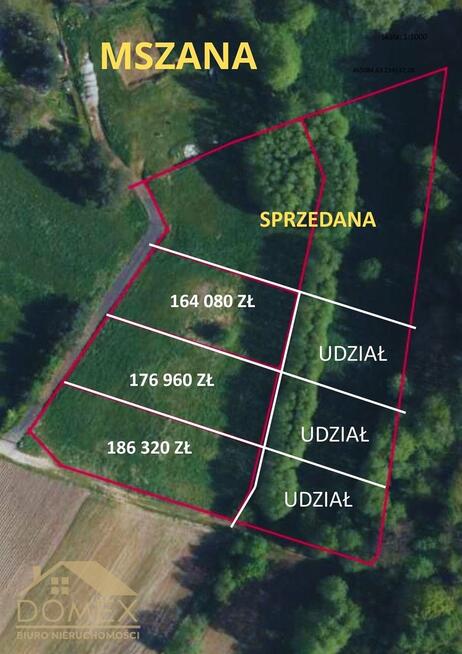 Działka leśna Mszana