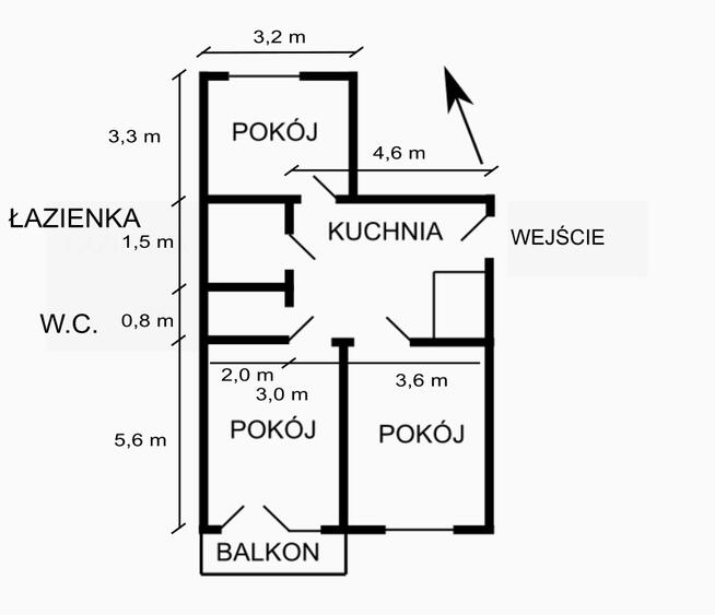 Stare Miasto 3 pokoje oddzielna kuchnia po remoncie