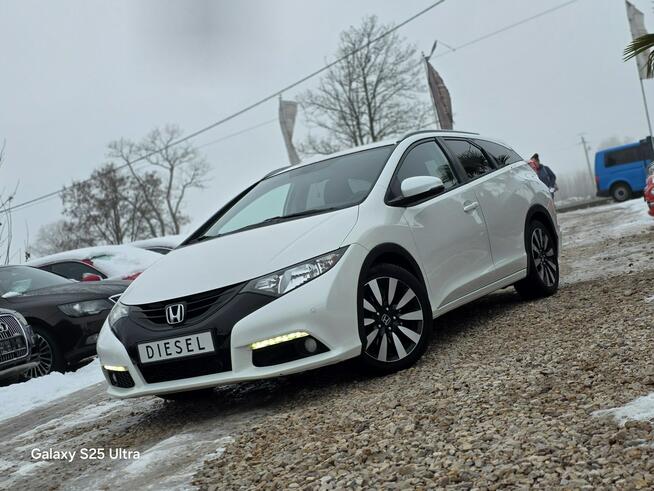 Honda Civic 1.6d#120PS#Ledy#Nav#Climatr#Kamera#Alus#Serwis#Gwarancja#Biała Perła!!