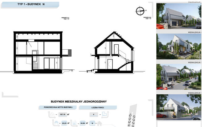 NOWOCZESNY DOM > 119,5 m2 > W OTOCZENIU ZIELENI