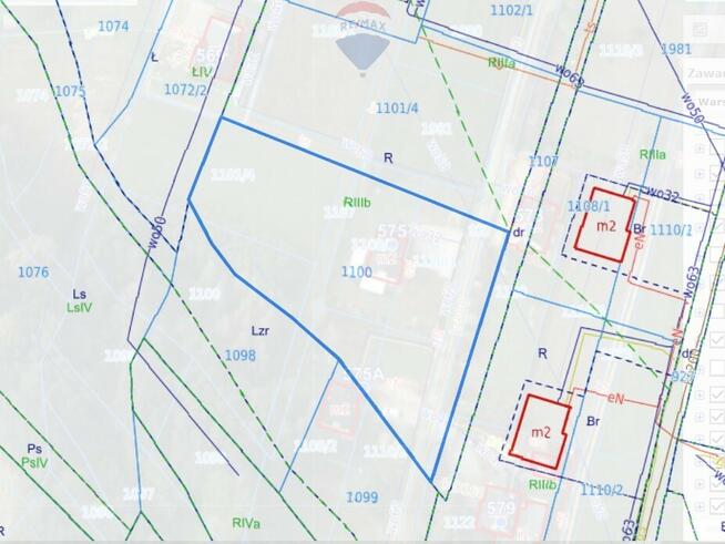 Krzywaczka - działka pod bliźniaka, dwa domy.