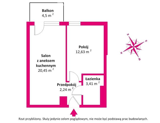 Dwupokojowe mieszkanie do własnej aranżacji