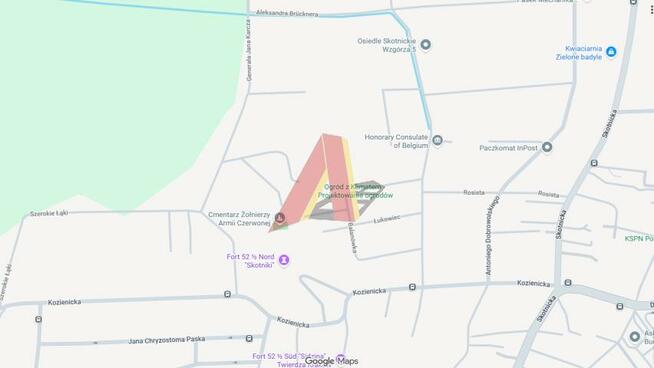 Działka budowlana Kraków Podgórze, Skotniki, Królikiewicza