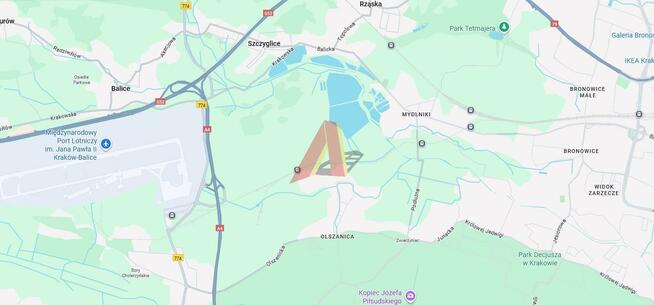 Działka usługowa Balice gm. Zabierzów, Medweckiego