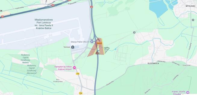 Działka usługowa Balice gm. Zabierzów, Medweckiego