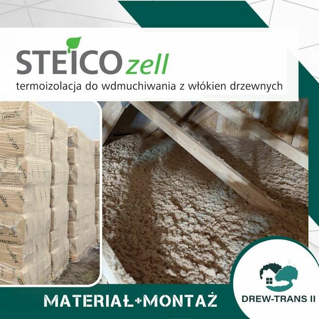 Izolacja wdmuchiwana poddaszy i stropów - wełna drzewna