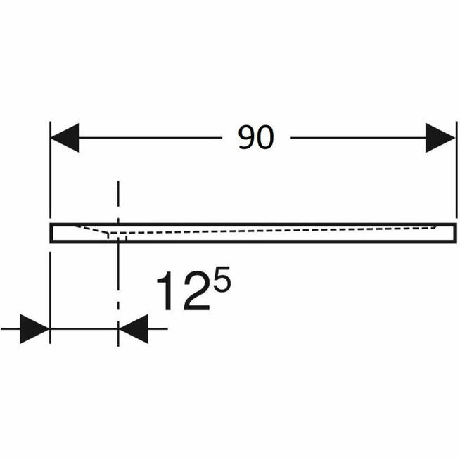 Geberit Sestra Brodzik kwadratowy 90x90 cm grafit 550.270.00